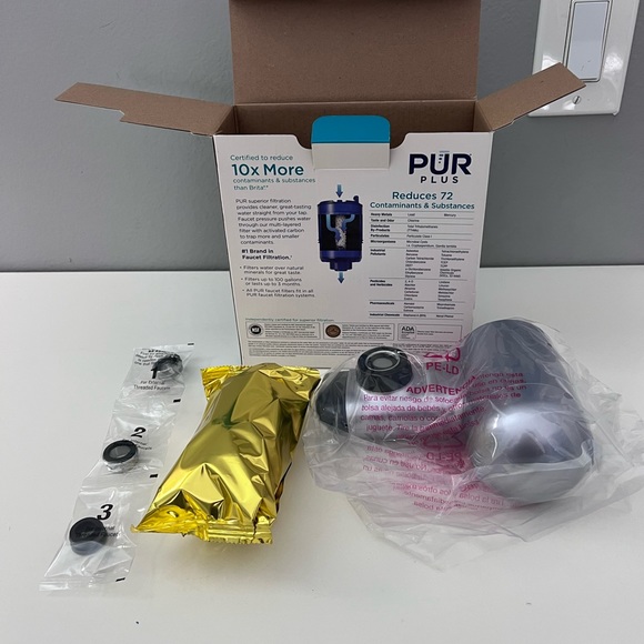 PUR PLUS Water Filtration System, Metallic Grey – Horizontal Faucet Mount - Picture 2 of 2